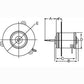 35506 Blower Motor - 24 Volt - Closed w/o Wheel