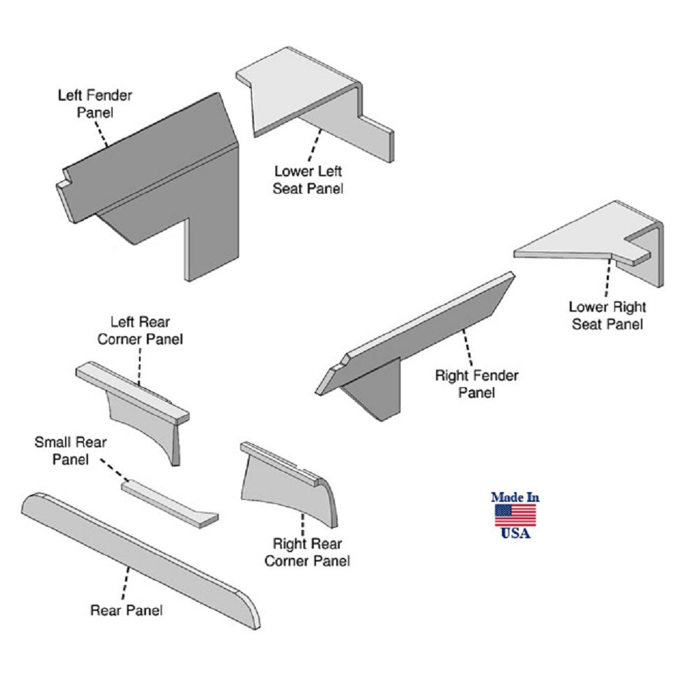 AMJD40UK-L Upholstery Kit Black Fits John Deere 4040 4240 4440 4640 ++ Tractors