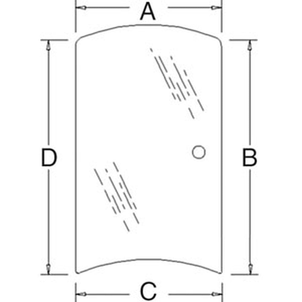 Cab Glass - Side Window RH Fits Kubota M5040 M6040 M7040 M8540 M9540 3C581-70540