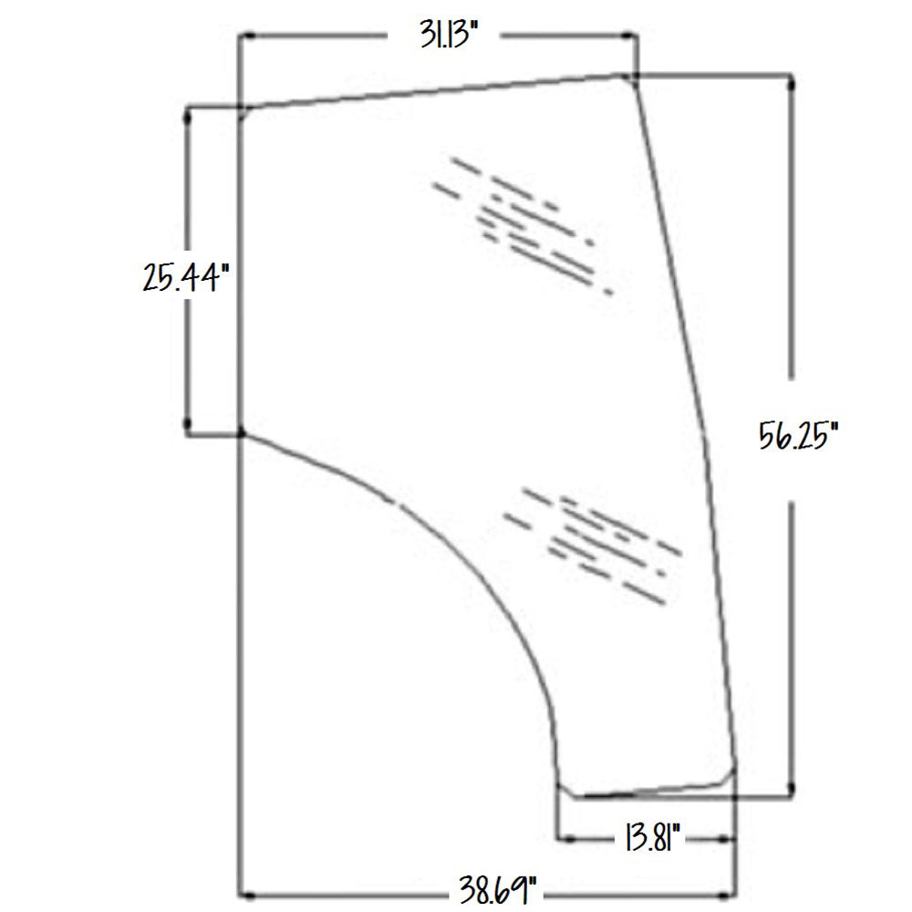 T1155-70772 Glass Door Fits Kubota LH L3240 L3540 L3940 L4240 L4630 L5030 L5740