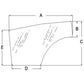 A-T1155-70672 RH Door Glass Fits L3240 L3430 L3540 L3940 L4240 L4330 L4630