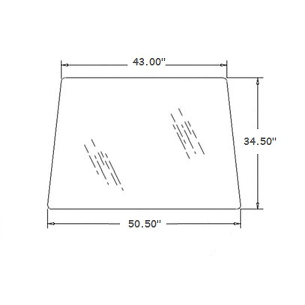 48715A1 New Upper Windshield Glass Fits Case-IH Tractor Models 5120 5130 +