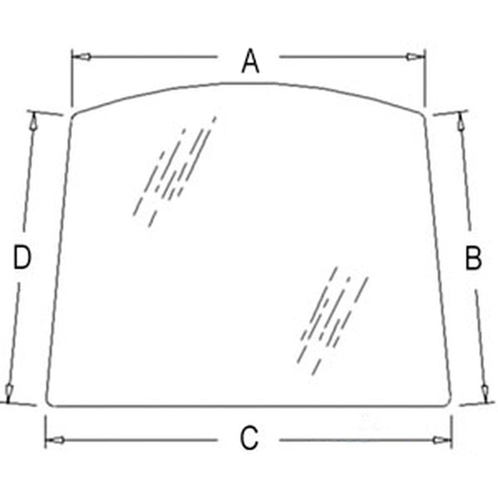 New Tinted Upper Windshield Cab Glass Fits Kubota 3C581-70512 114679