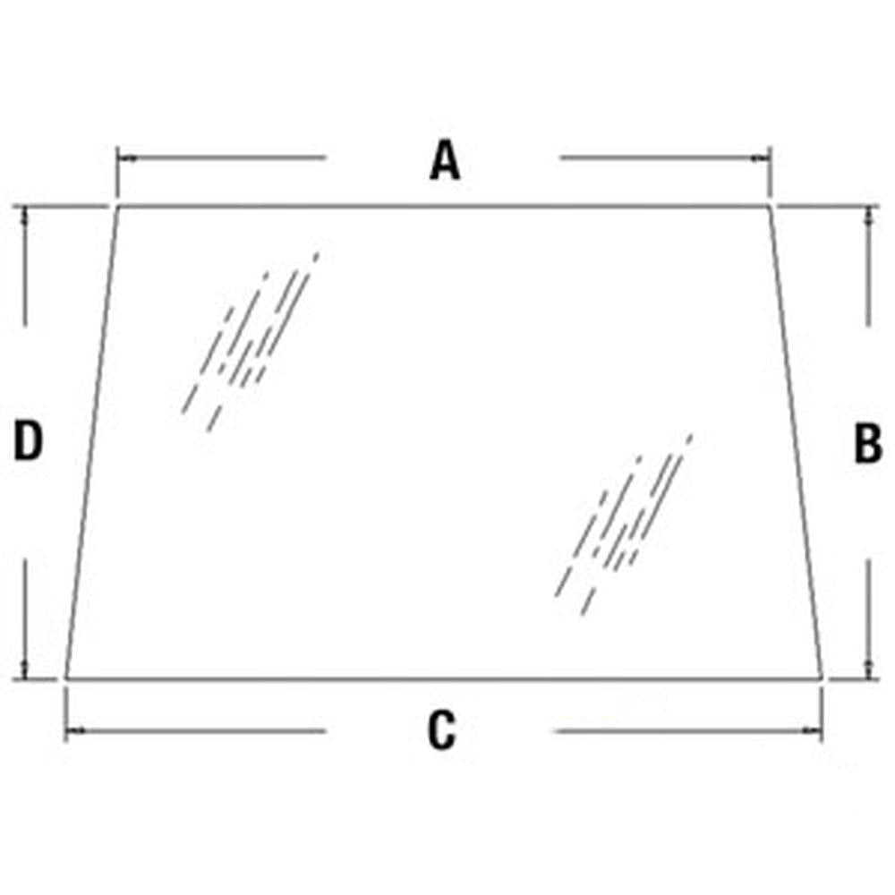 3G710-71010 Fits Kubota Upper Rear Glass for Models M105S, M4900, M5700, M6800,