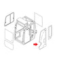 Cab Door Glass fits Takeuchi TB285 TB290 TB290-2 TB295W Models 0568660330