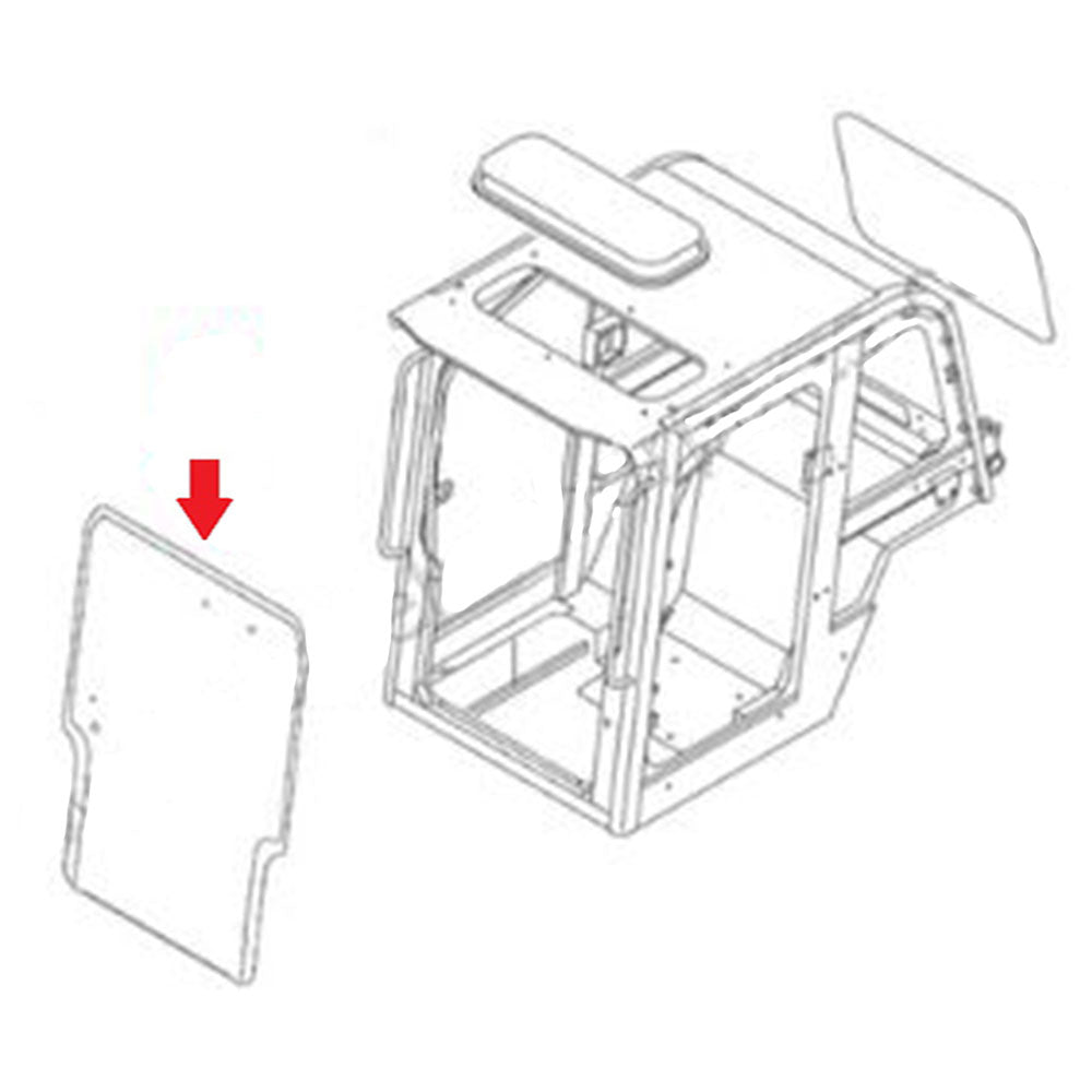 0880865301 Front Windowpane Cab Glass Fits Takeuchi Skid Steer TL240 TL250