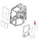 21W-54-46220 Upper Door Windowpane Glass For Komatsu Excavator PC78US-6-N
