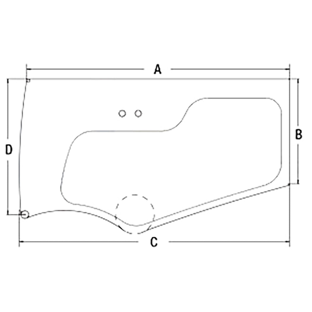4651658 Lower Door Windowpane Glass Fits John Deere Excavator 120D 190DW
