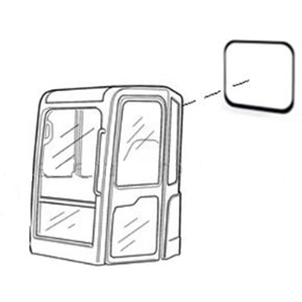 Back Windowpane Glass Fits Bobcat Replaces 7170288
