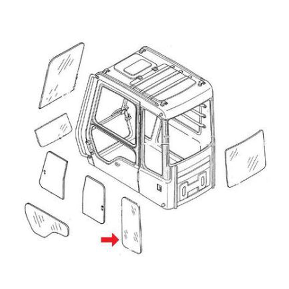 A-FYA00001498-AI Glass, LH Rear Side