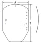 Front Windshield Glass Fits John Deere Replaces CAH40-0227