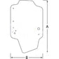 84344565 Front Windshield Glass Fits Ford/New Holland Skid Steer Loaders