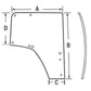 L174377 Right Hand Glass Door Fits John Deere 7430 7330 7530 7130 7230 6230 RH