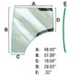 L212967 Left Hand Door Glass LH Fits John Deere 6105R 6115R 6125R 6140R 6150R