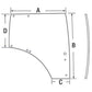 WN-L212968-PEX Glass, Door, RH Fits John Deere 6105R 6115R 6125R 6140R 6150R
