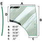 L212968 Right RH Door Glass Fits John Deere Tractor 6105R 6115R 6125R 6140R