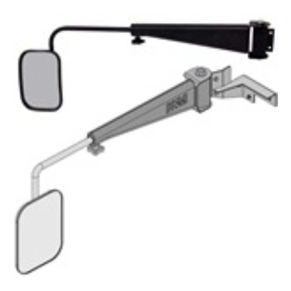 Tractor Mirror Assembly w/Extendable Arm LH 8" x 11" Mirror CIH Magnum 71-72
