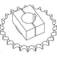 CC107055 New Pickup Drive Sprocket Fits John Deere 435 446 456 466 545 550 570 +