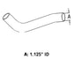 CH11789 New Upper Radiator Hose 1.125" ID Fits John Deere Compact Tractor 950