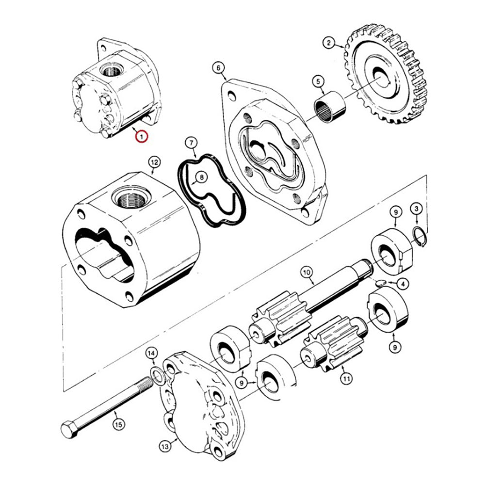 R25586 Crawler Transmission Charge Pump Fits Case 1150B 1150C 1150D 1150E 1150G