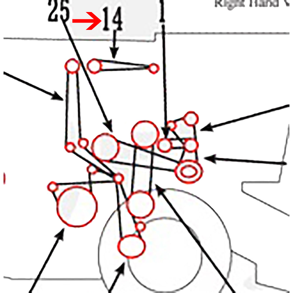 31-1563120 Tractor Leveling Auger Drive Belt for White / Oliver 7600