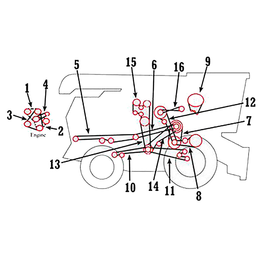 H108175 Multi-Groove Separator/Primary Countershaft Belt Fits John Deere Combine