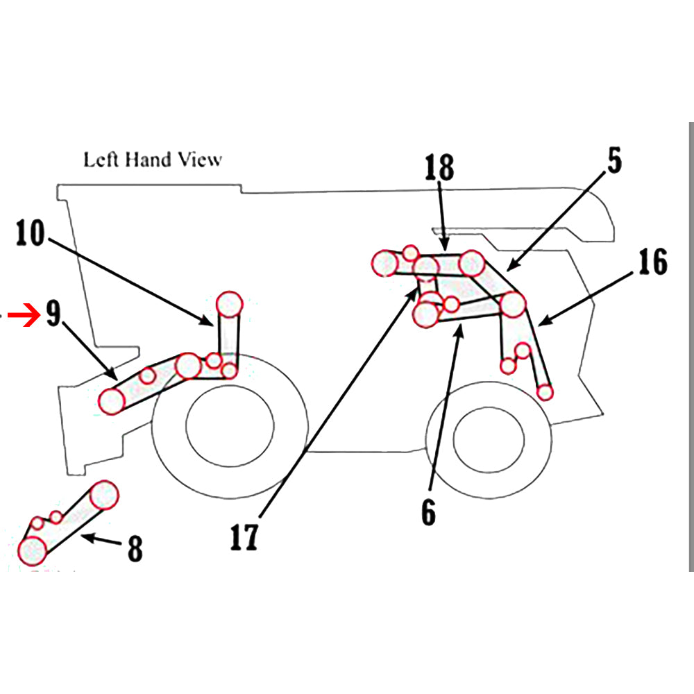 H201334 Fits John Deere Standard Variable Speed Feederhouse Belt 9560 9570 9