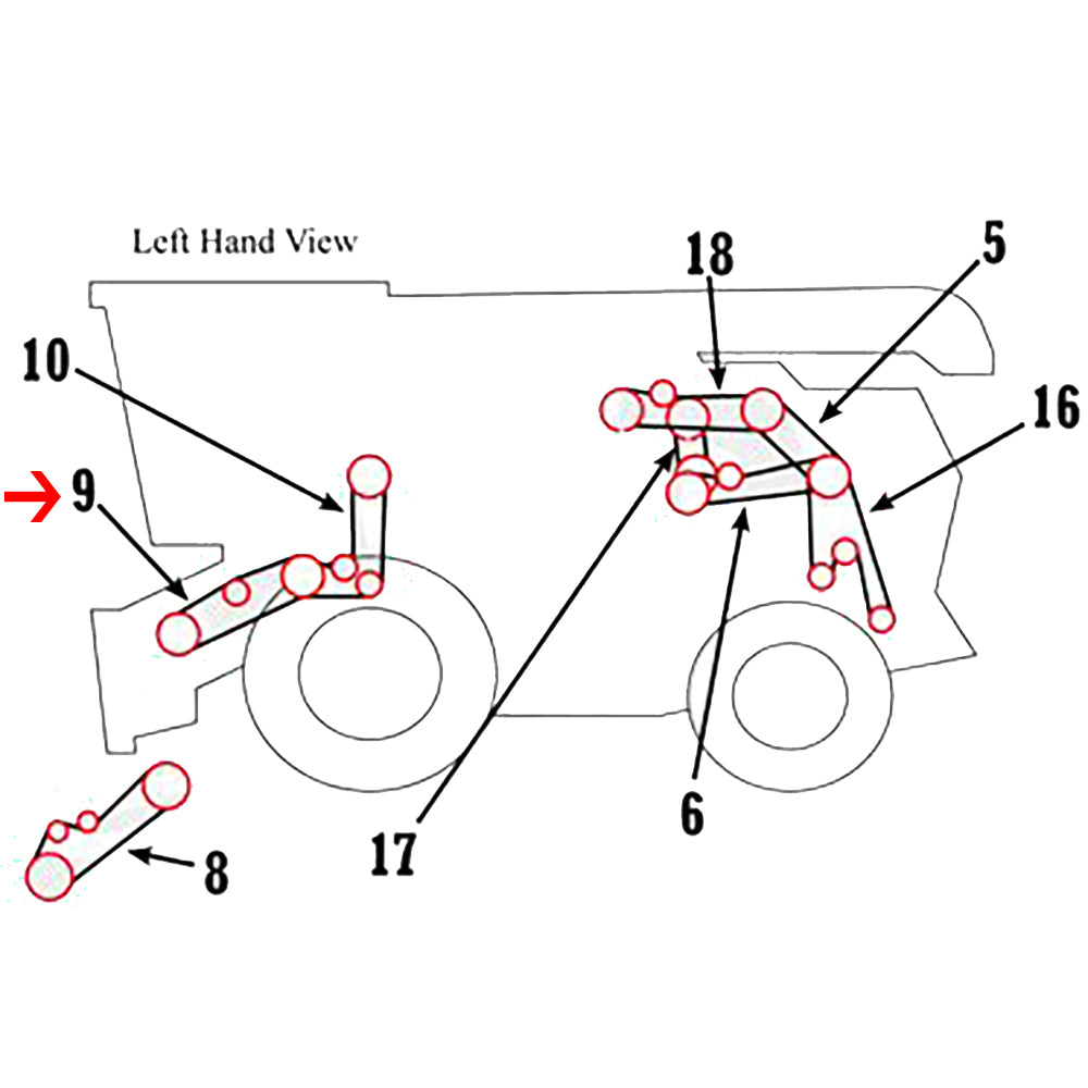 H218726 Feederhouse V-Belt Fits John Deere 9670 9770 9860 9560 9570 9650 9750