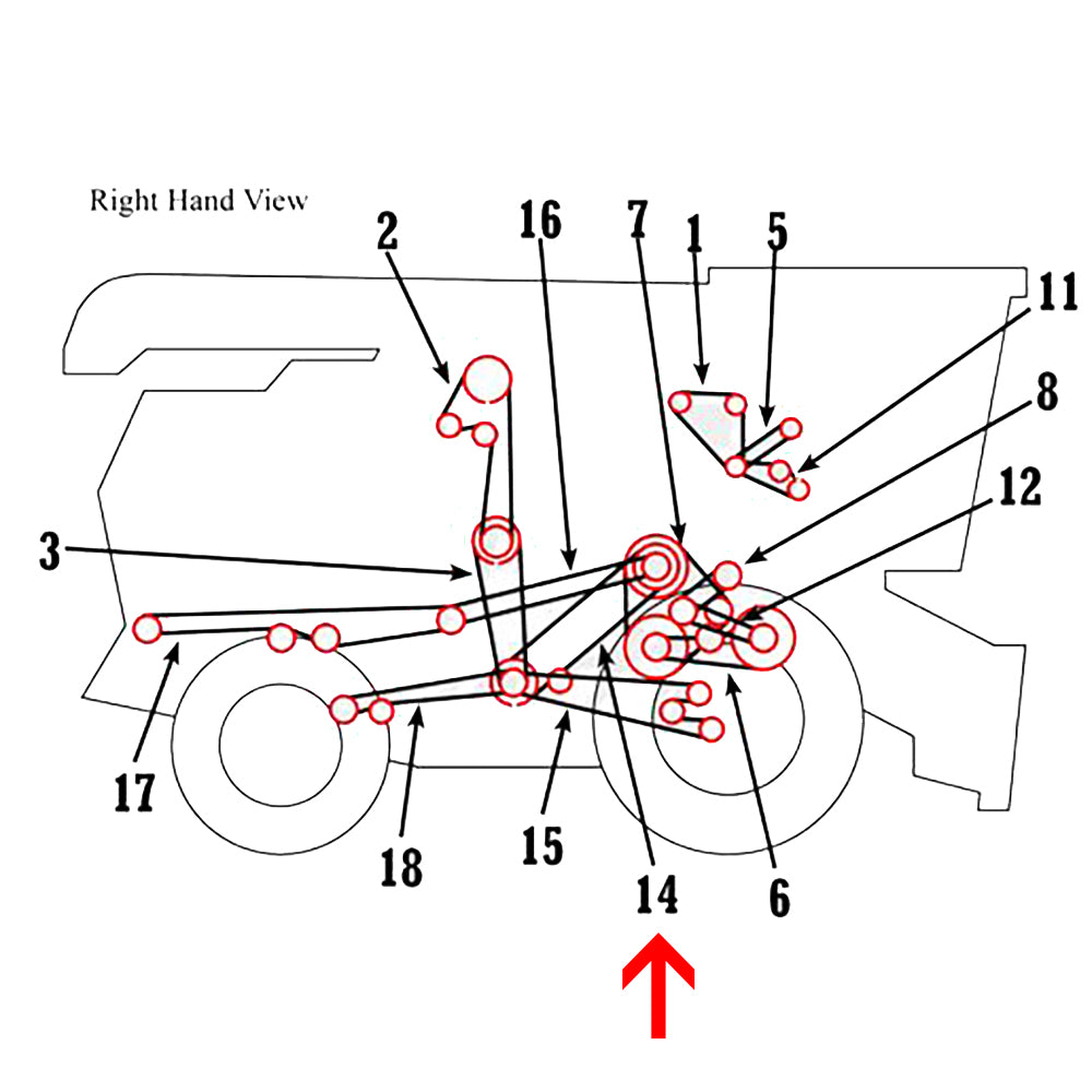 H77019 Belt Secondary Countershaft Fits John Deere 6600 7700 Combines