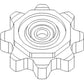 AH231386 Idler Sprocket Fits John Deere Fits JD Combine Models 600 Series