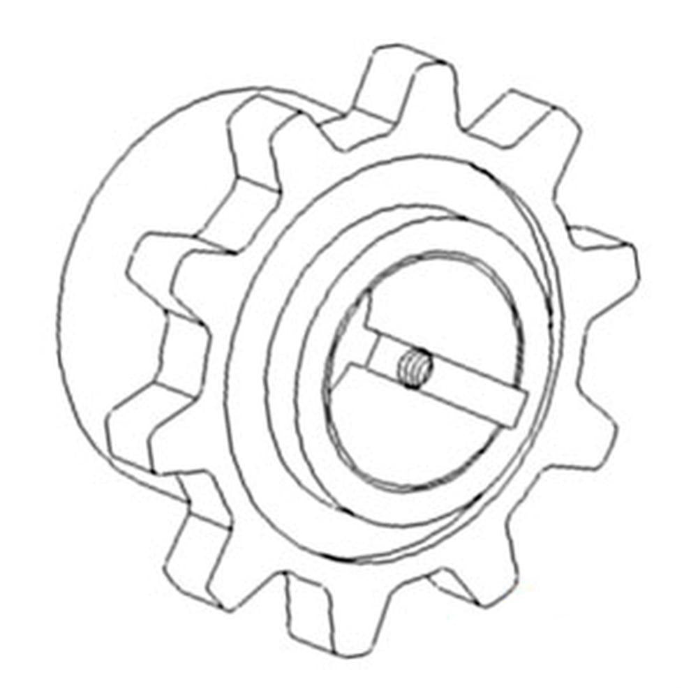 WN-H159613-PEX Feeder House, Feeder Chain, Sprocket Fits John Deere CTS II 9410