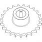 87283695 New Clean Grain Upper Drive Sprocket Fits Case-IH Combine Models