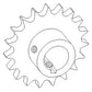 WN-AH147557-PEX Sprocket, Return/Tailings, Upper Fits John Deere 9560STS 9570STS