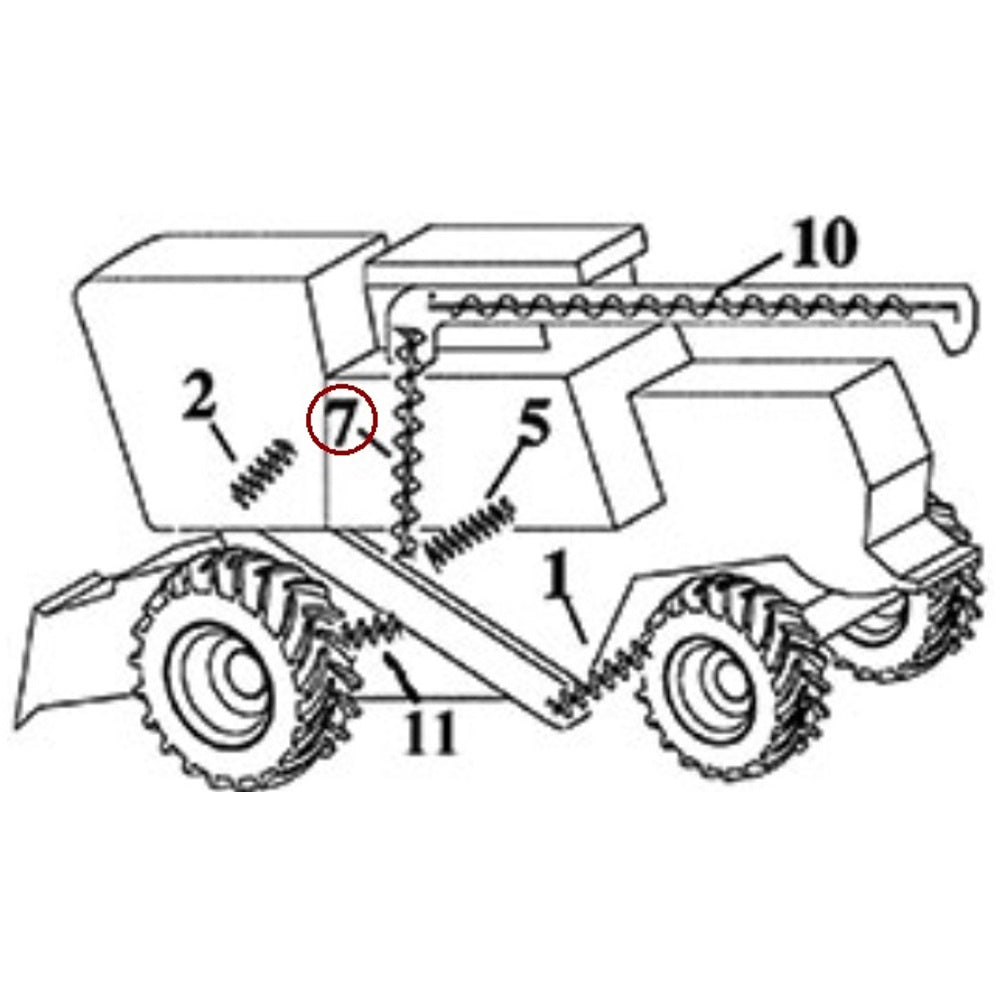 WN-AH123929-PEX Auger, Unloading, Vertical Fits John Deere 6620 6622 7720 7721