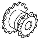 Fan Shaft Sprocket w/ Threaded Bore Fits Gleaner Replaces 71193821