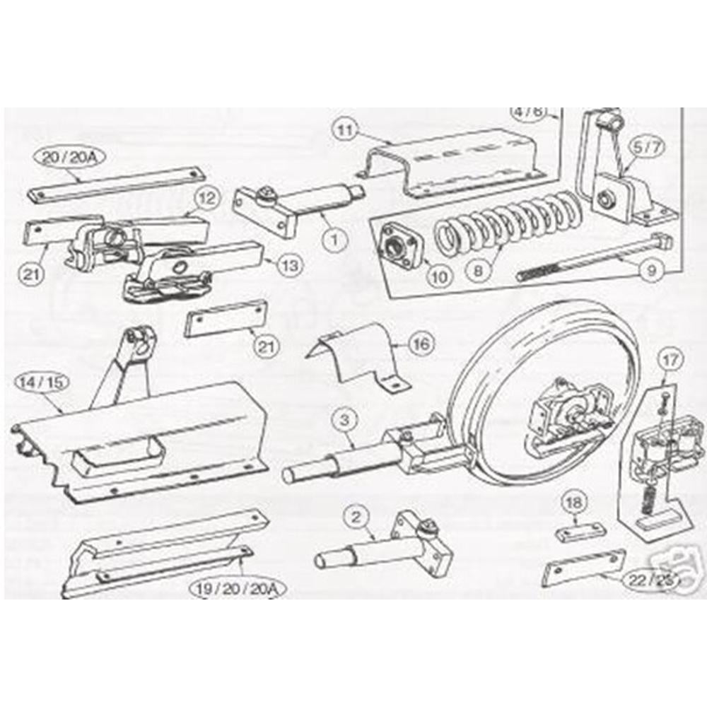 D35504 Fits Case 450 up to SN#3050800 Track Adjuster Assembly