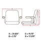 Complete Seat w/ Flip-up Arms Fits Allis Chalmers 7010 7030 7050 8010 CS140-1V