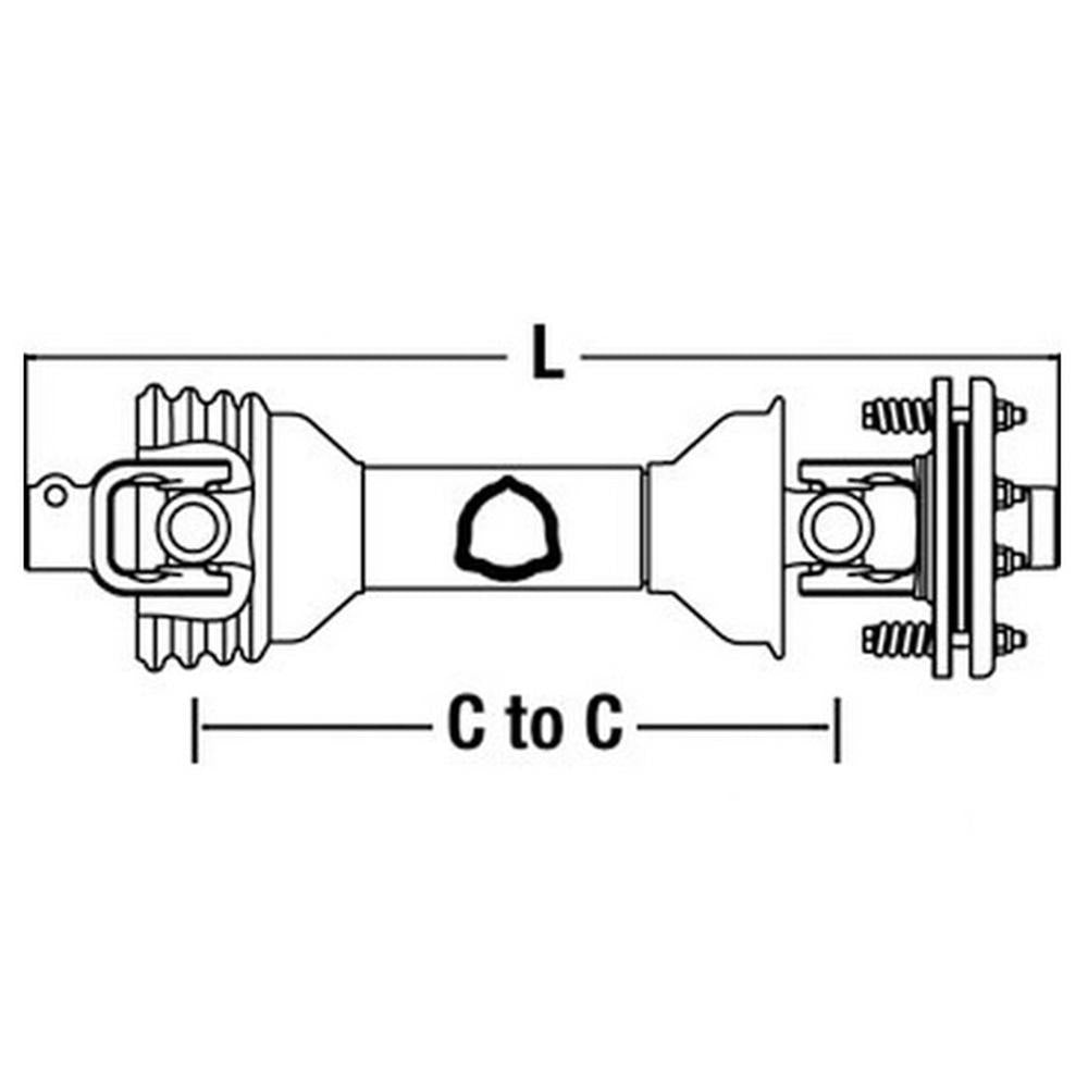 CS42516 Driveline With 7" Friction Clutch for Universal Products ECC4383S