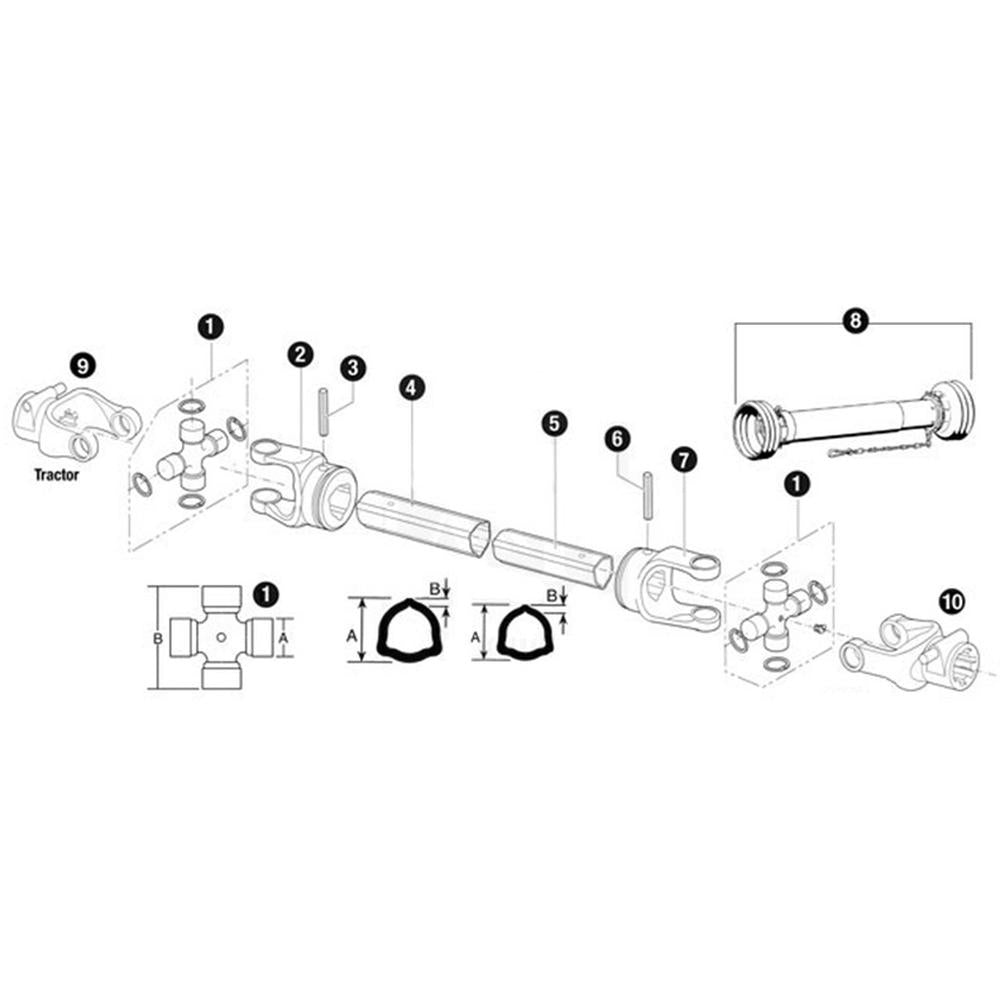 QD Driveline Fits BUSH HOG Replaces 50034246