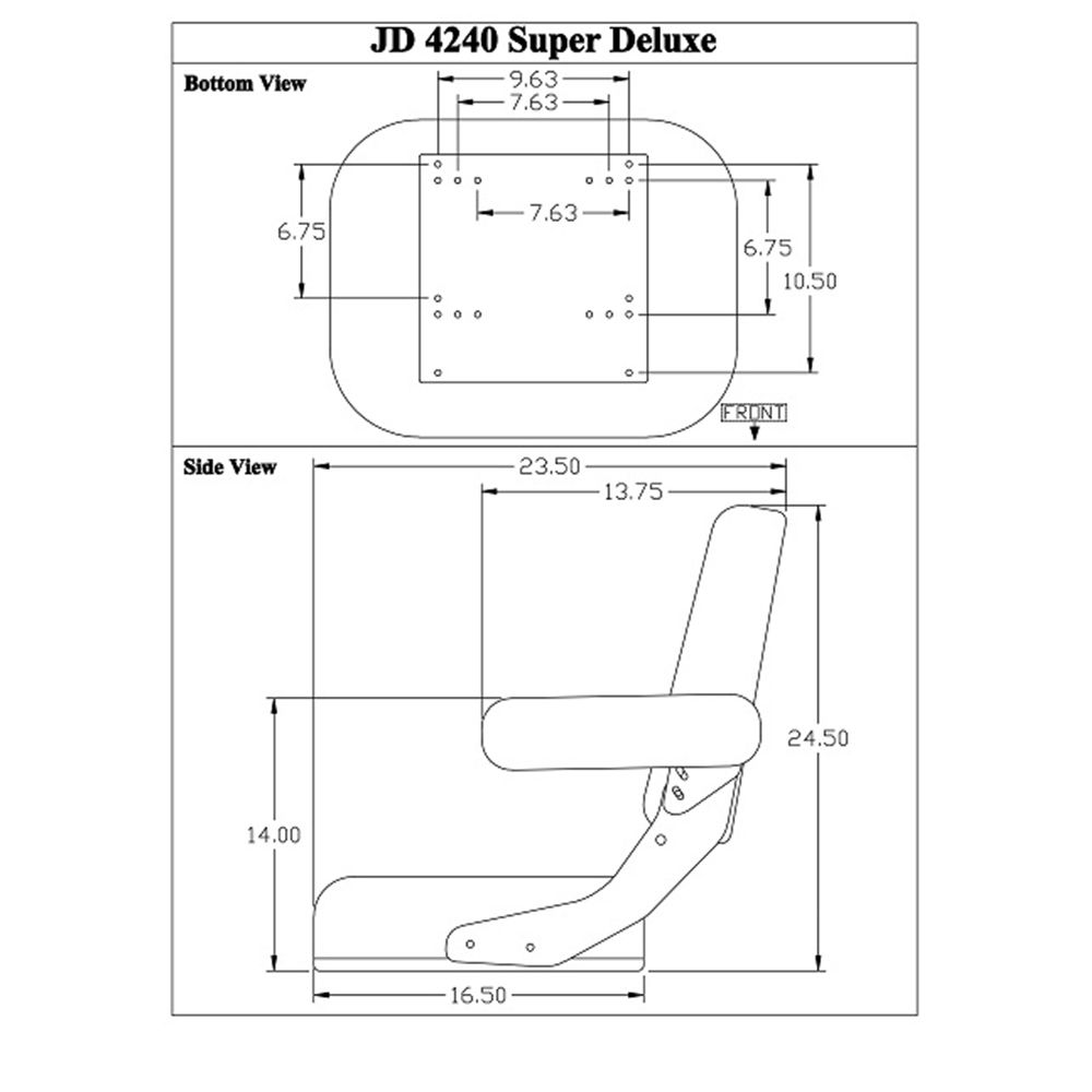 Complete Seat Assembly Fits John Deere 105 3010 4400 6602 5200 5400 1010 +