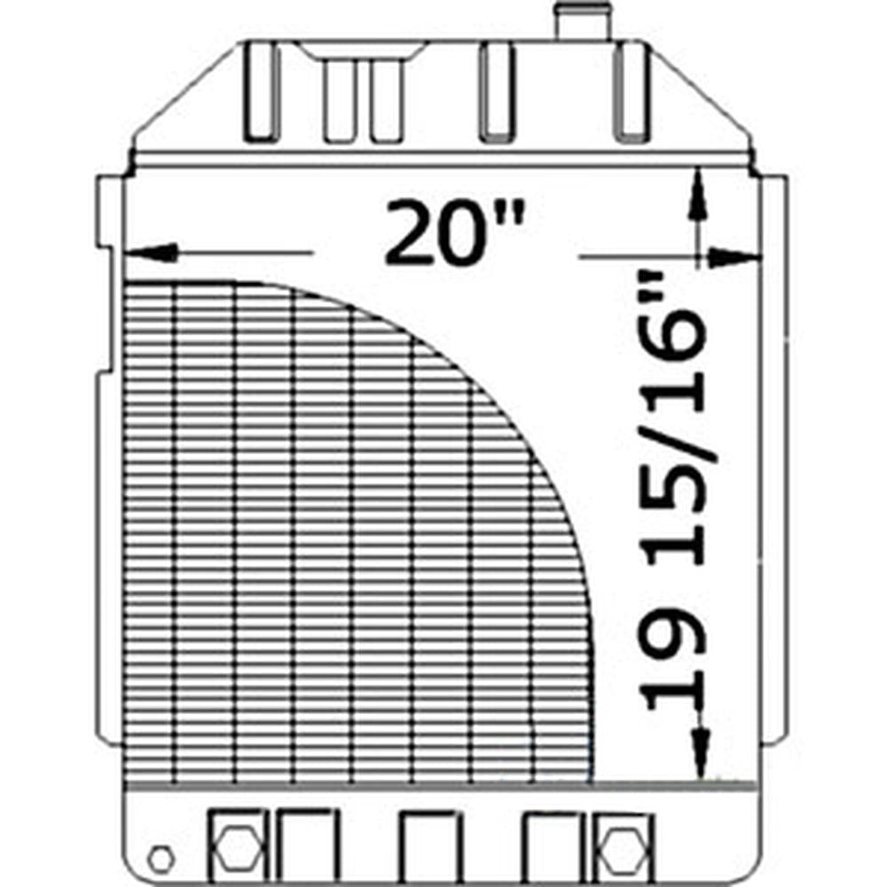 Radiator Fits Ford 7710 7700 6710 D5NN8005B