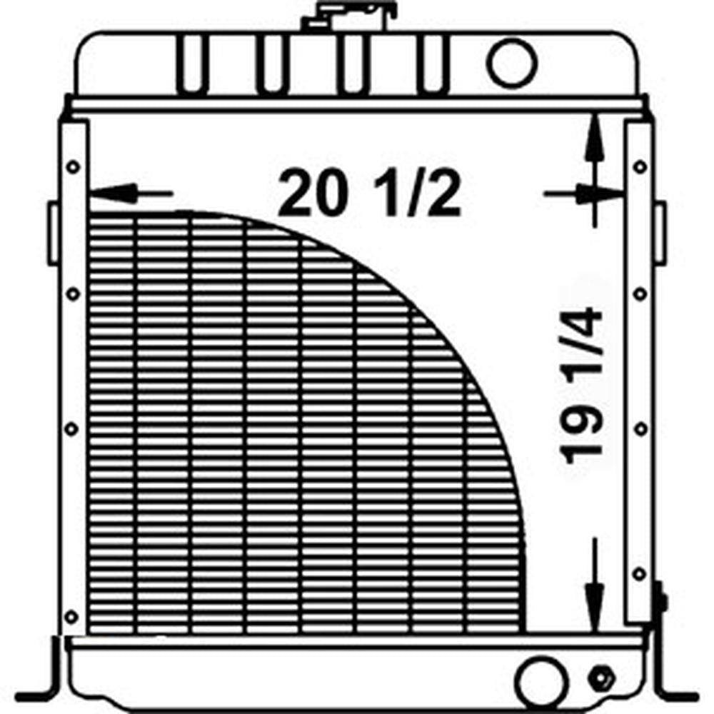 A171080 Radiator Fits Case 480E 580E Backhoe