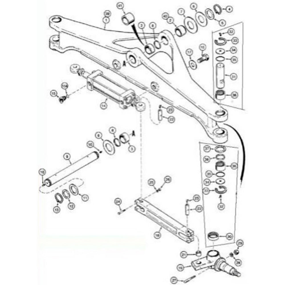 King Pin Kit Fits Case/International Harvester Replaces D103156