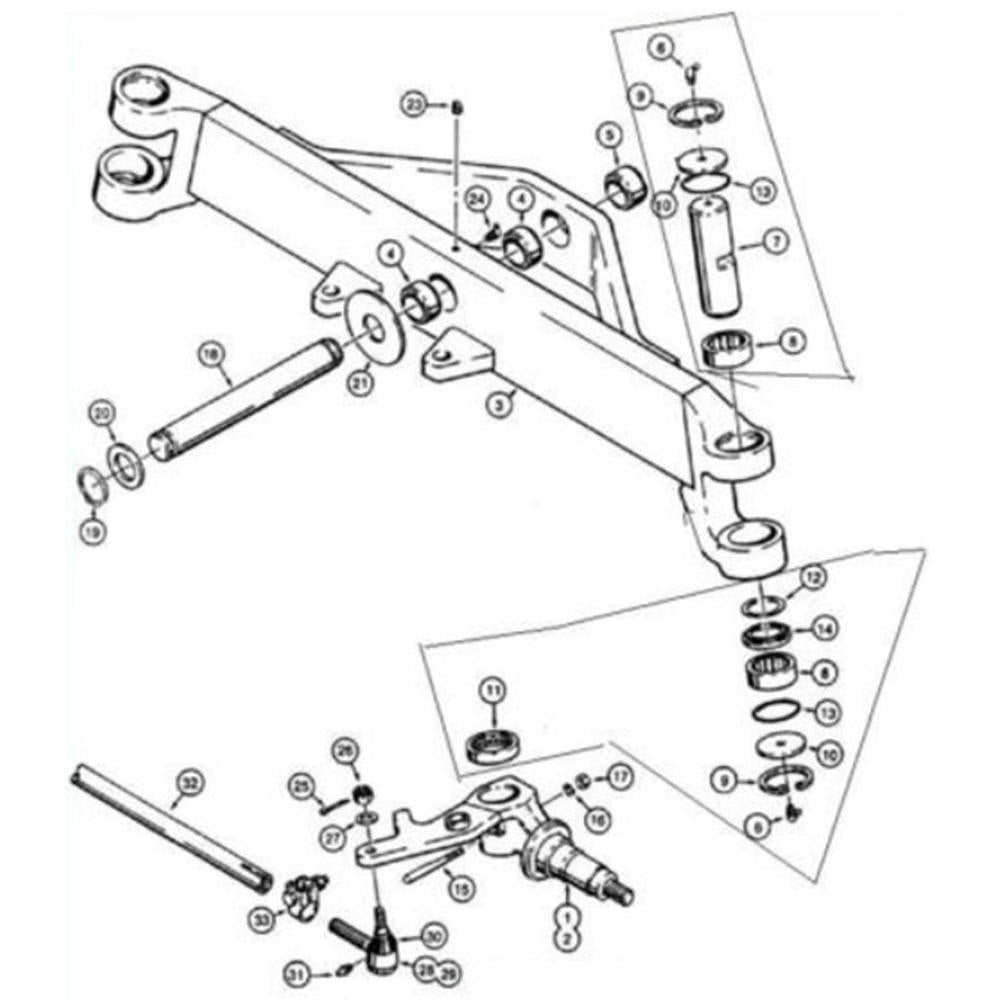 D125862 Fits Case Backhoe Right Side Spindle 480E 480F 580D 580E 584C 584D 584E