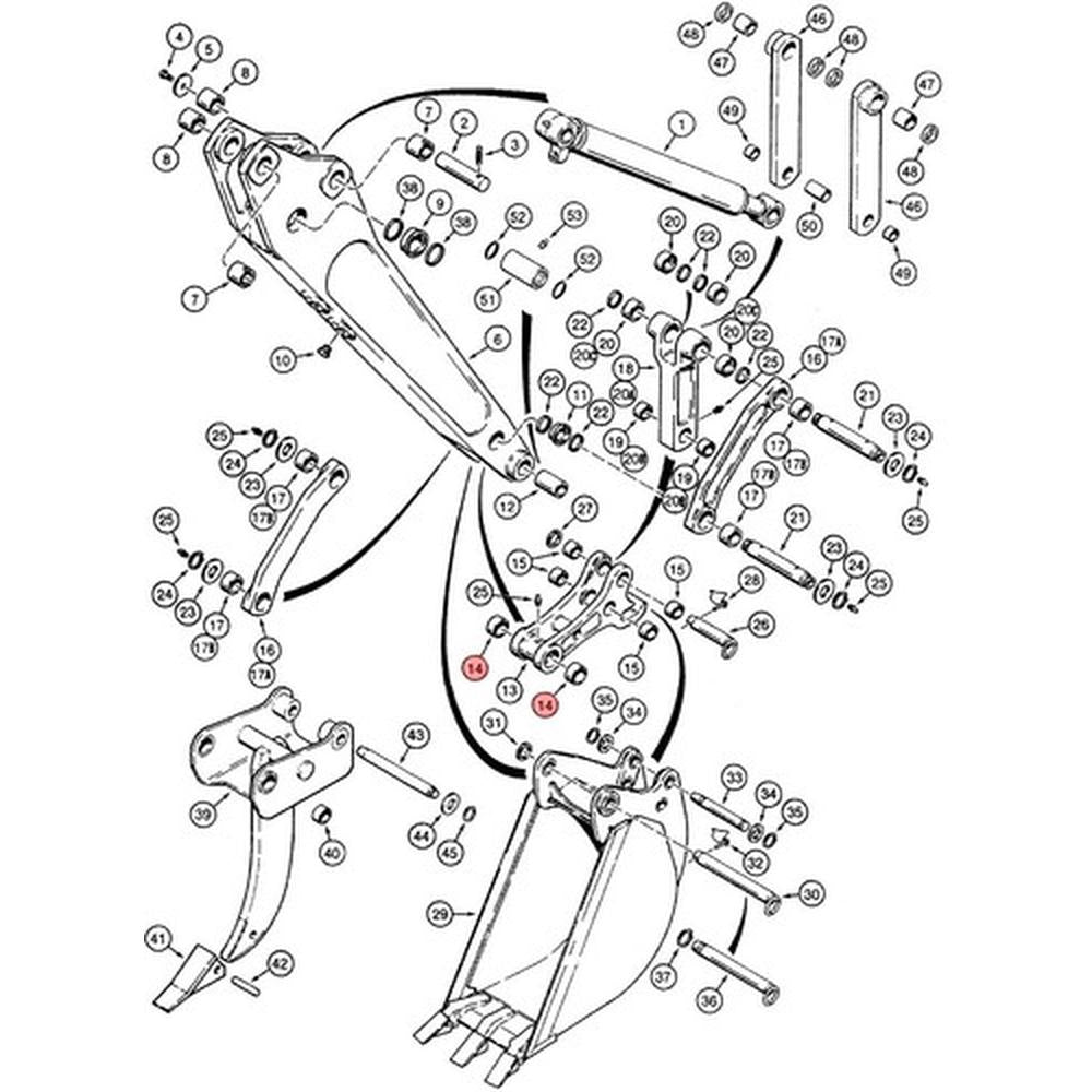 New Bushing Fits Case/IH 570LXT Series 2 Indust/Const D127167