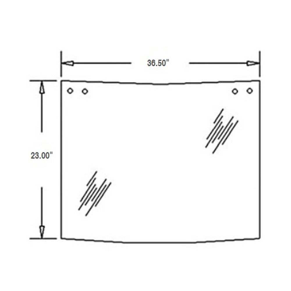 Rear Upper Window Glass Fits Case/International Harvester Replaces D129967