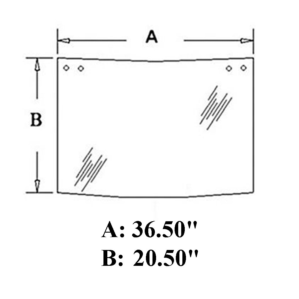 Center Rear Cab Window Fits Case 580L 580k 580 Super K L 580SL 590SL 590 turbo