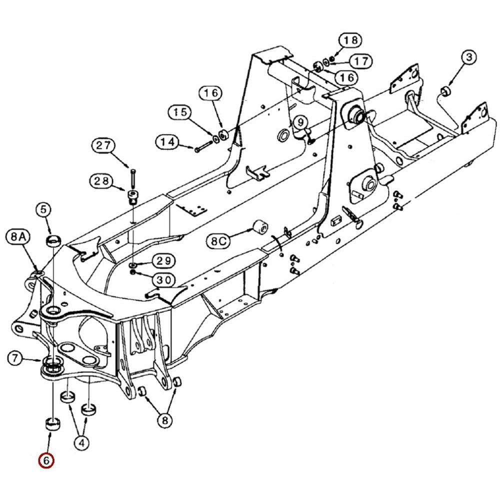 Lower Backhoe Frame Bushing Fits Case Replaces D151070