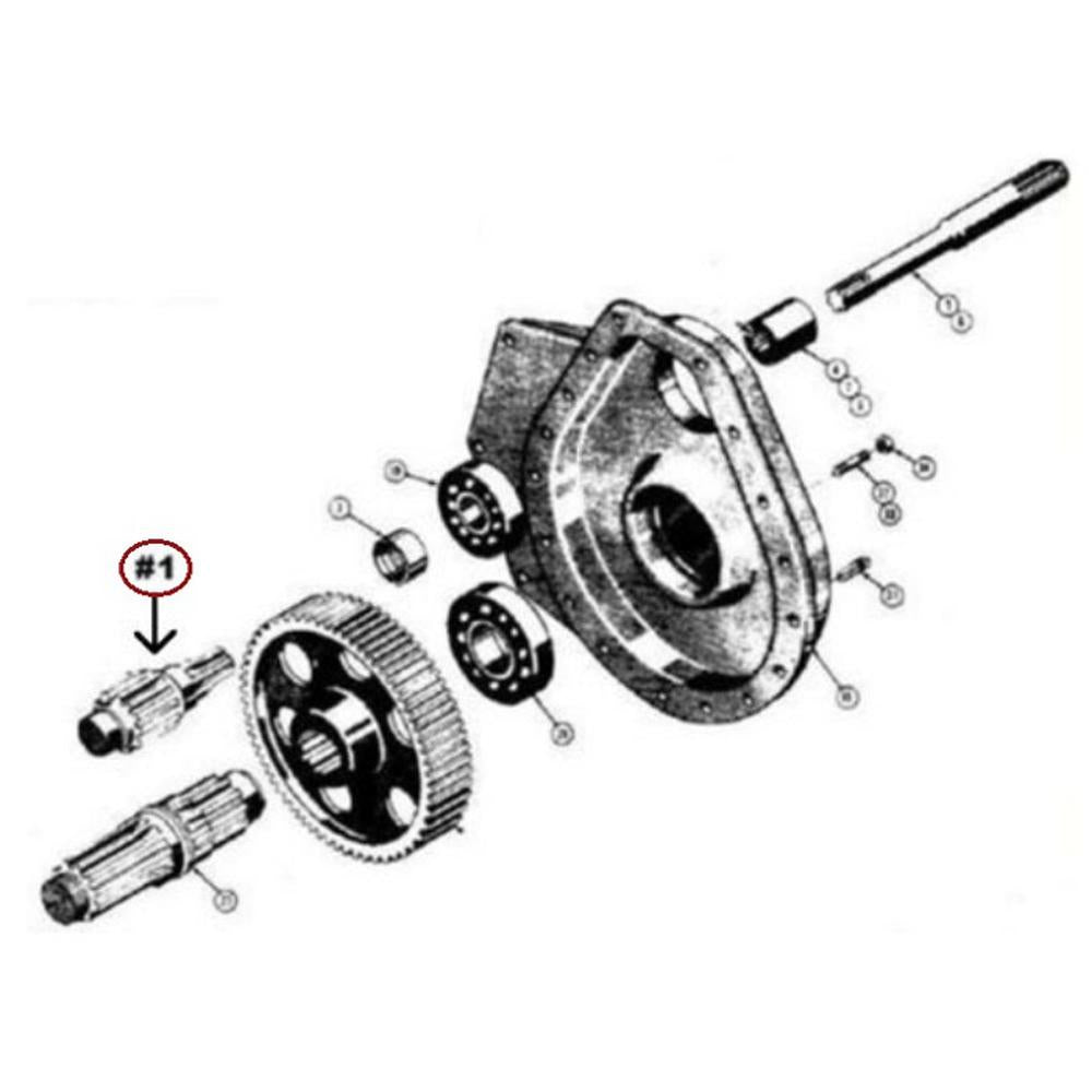 Pinion Shaft Fits Case 310 350 D31514