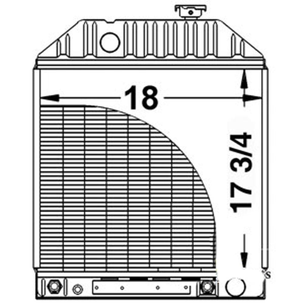 D3NN8005B Radiator with Oil Cooler Fits Ford New Holland 7000 7100 7200 Tractor